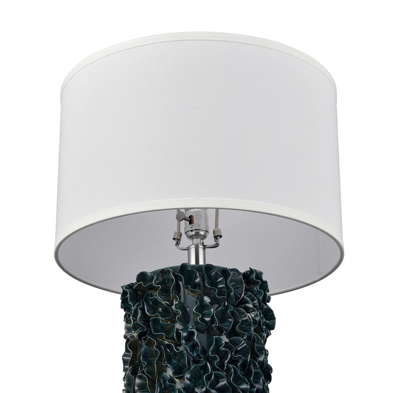 Atlas Lighting Larkin 25'' High 1Lt Table Lamp, Green Glazed/White