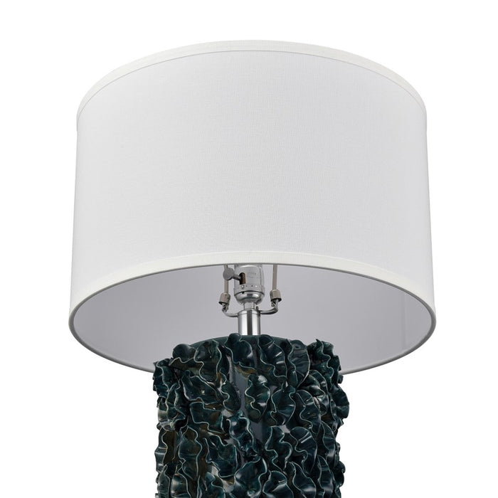 Atlas Lighting Larkin 25'' High 1Lt Table Lamp, Green Glazed/White