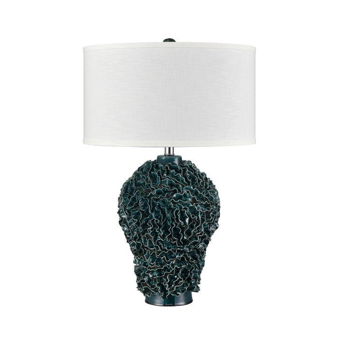 Atlas Lighting Larkin 27.5'' High 1Lt Table Lamp, Green Glaze/White