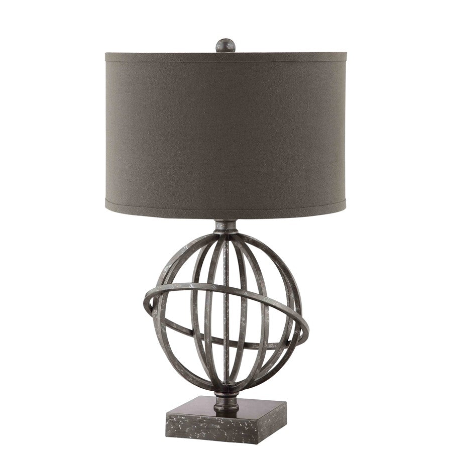Atlas Lighting Lichfield 25.25'' High 1Lt Table Lamp, Pewter/Gray