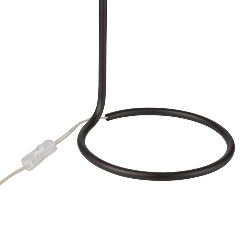 Atlas Lighting Loophole 13in 1-Light Table Lamp | Oil Rubbed Bronze and White Linen Shade | Living Room & Bedroom | 13 x 13 x 29 in | Model PL11081-BZ