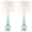 Atlas Lighting Mariani 34''H 2Lt Table Lamp Set of 2, Blue/Silver