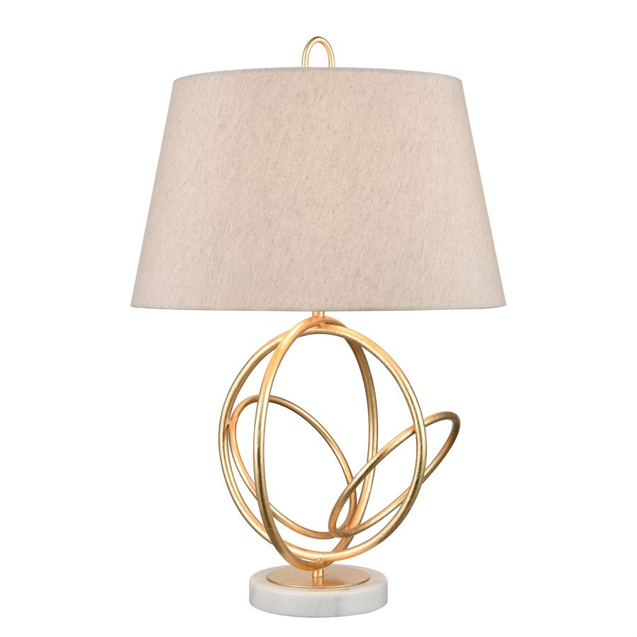 Atlas Lighting Morely 26'' High 1Lt Table Lamp, Gold Leaf/Brown