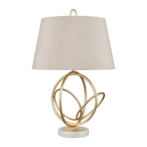 Atlas Lighting Morely 26'' High 1Lt Table Lamp, Gold Leaf/Brown