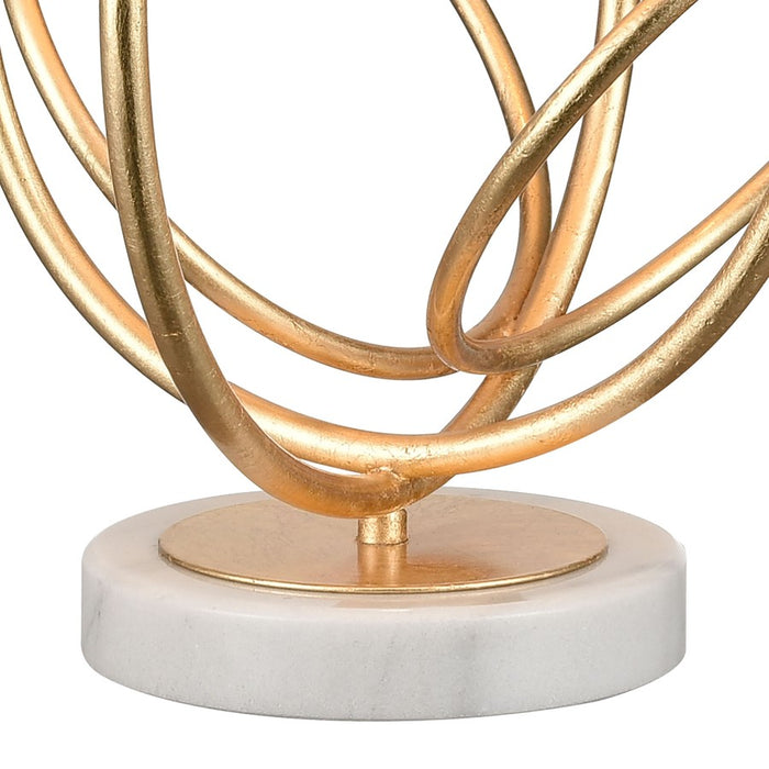Atlas Lighting Morely 26'' High 1Lt Table Lamp, Gold Leaf/Brown
