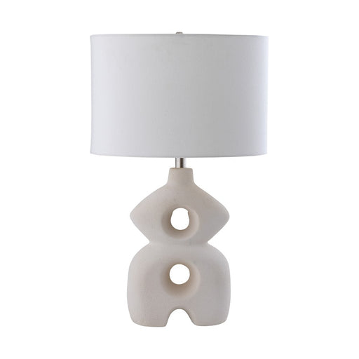 Atlas Lighting Neptune 26'' High 1Lt Table Lamp, Dry White/White