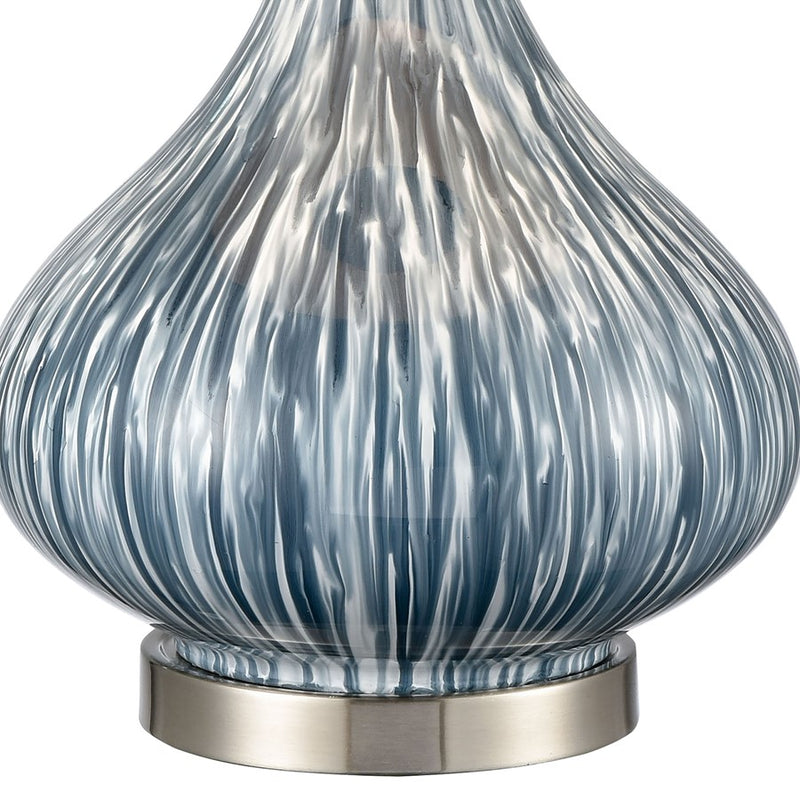 Atlas Lighting Northcott 28'' High 1Lt Table Lamp, Blue/White