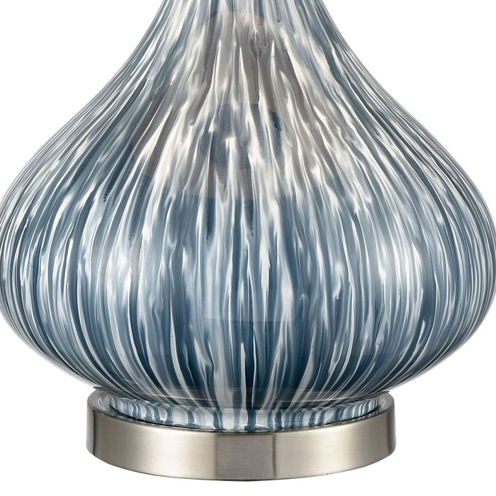 Atlas Lighting Northcott 28'' High 1Lt Table Lamp, Blue/White