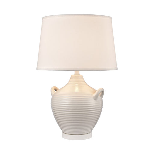 Atlas Lighting Oxford 25'' High 1Lt Table Lamp, White/White