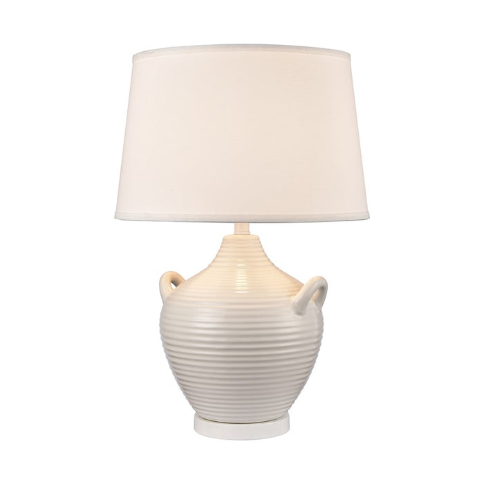 Atlas Lighting Oxford 25'' High 1Lt Table Lamp, White/White