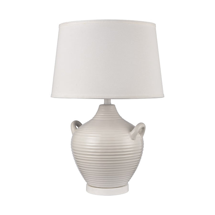 Atlas Lighting Oxford 25'' High 1Lt Table Lamp, White/White