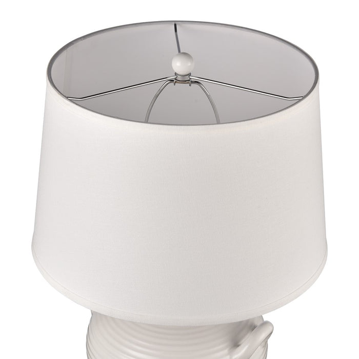 Atlas Lighting Oxford 25'' High 1Lt Table Lamp, White/White