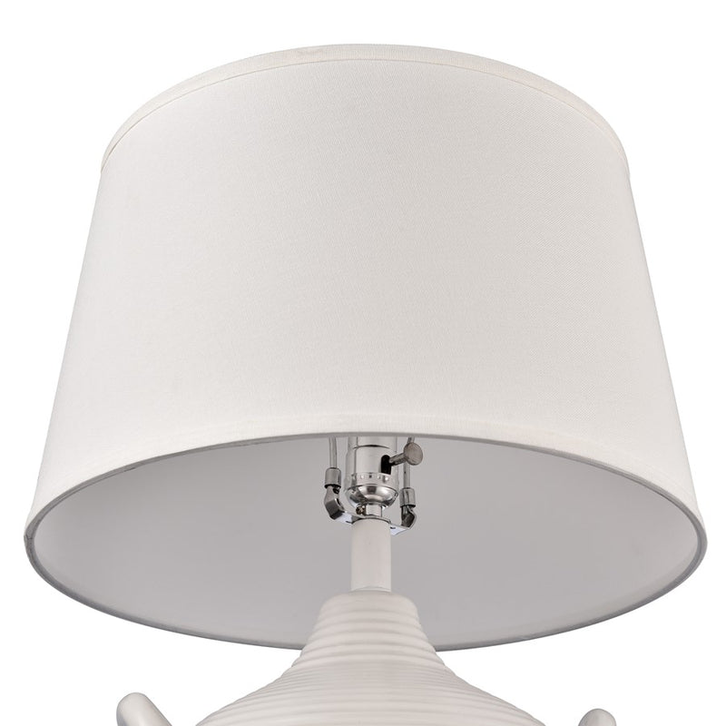 Atlas Lighting Oxford 25'' High 1Lt Table Lamp, White/White