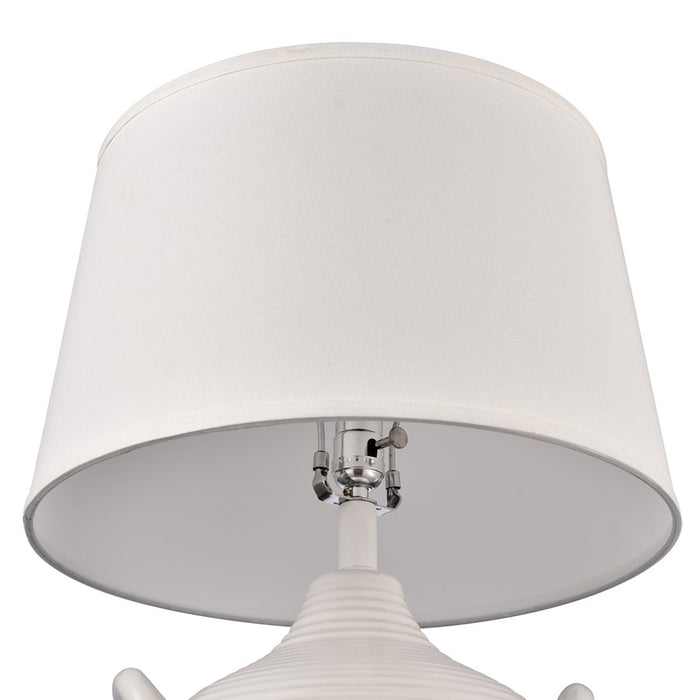 Atlas Lighting Oxford 25'' High 1Lt Table Lamp, White/White
