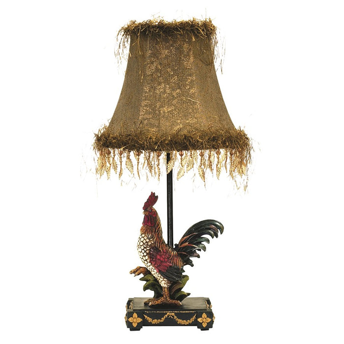 Atlas Lighting Petite Rooster 19''H 1Lt Table Lamp, Multicolor/Gold