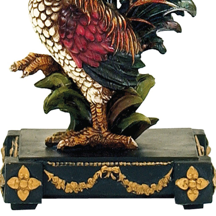 Atlas Lighting Petite Rooster 19''H 1Lt Table Lamp, Multicolor/Gold