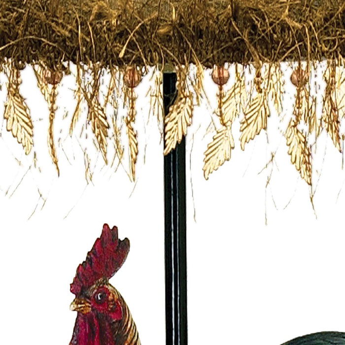 Atlas Lighting Petite Rooster 19''H 1Lt Table Lamp, Multicolor/Gold