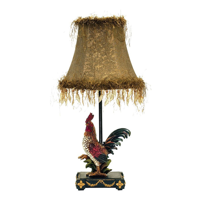 Atlas Lighting Petite Rooster 19''H 1Lt Table Lamp, Multicolor/Gold