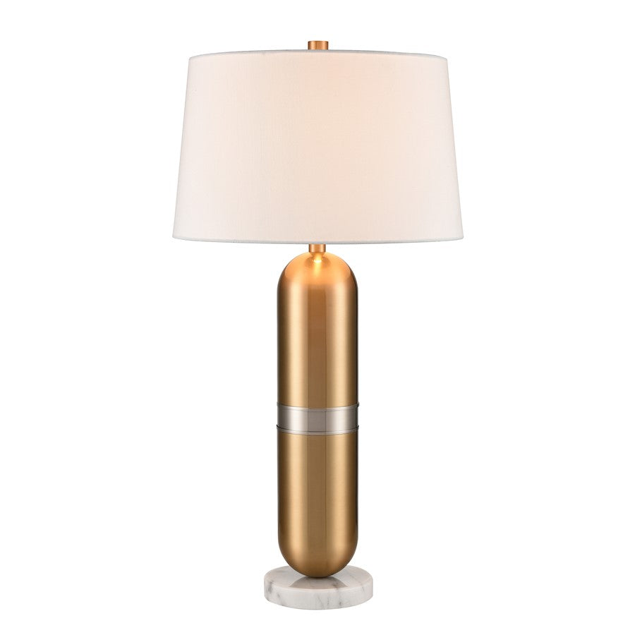 Atlas Lighting Pill 34'' High 1Lt Table Lamp, Aged Brass/White