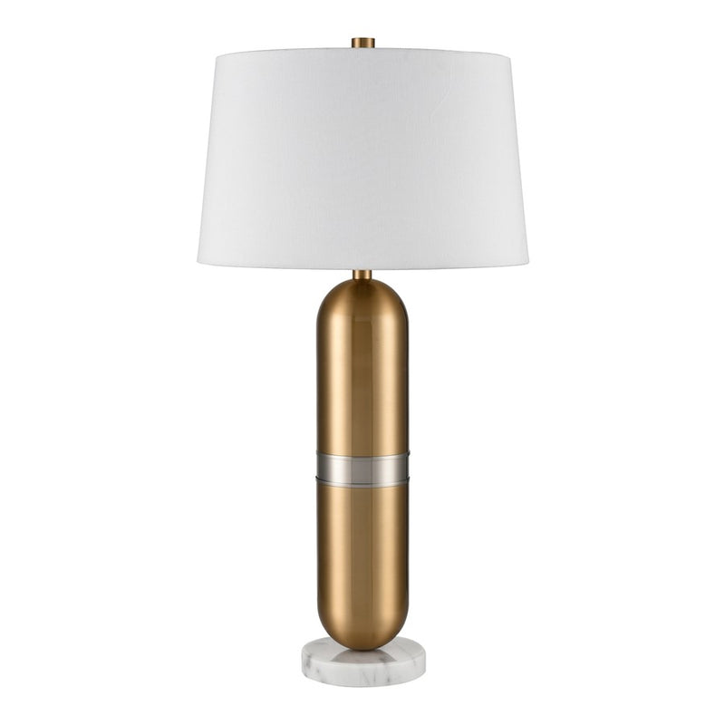 Atlas Lighting Pill 34'' High 1Lt Table Lamp, Aged Brass/White