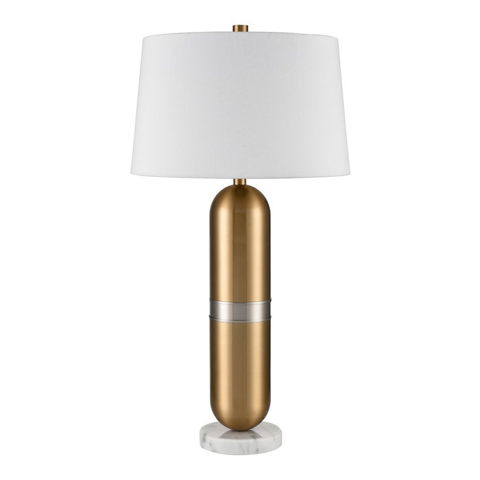 Atlas Lighting Pill 34'' High 1Lt Table Lamp, Aged Brass/White