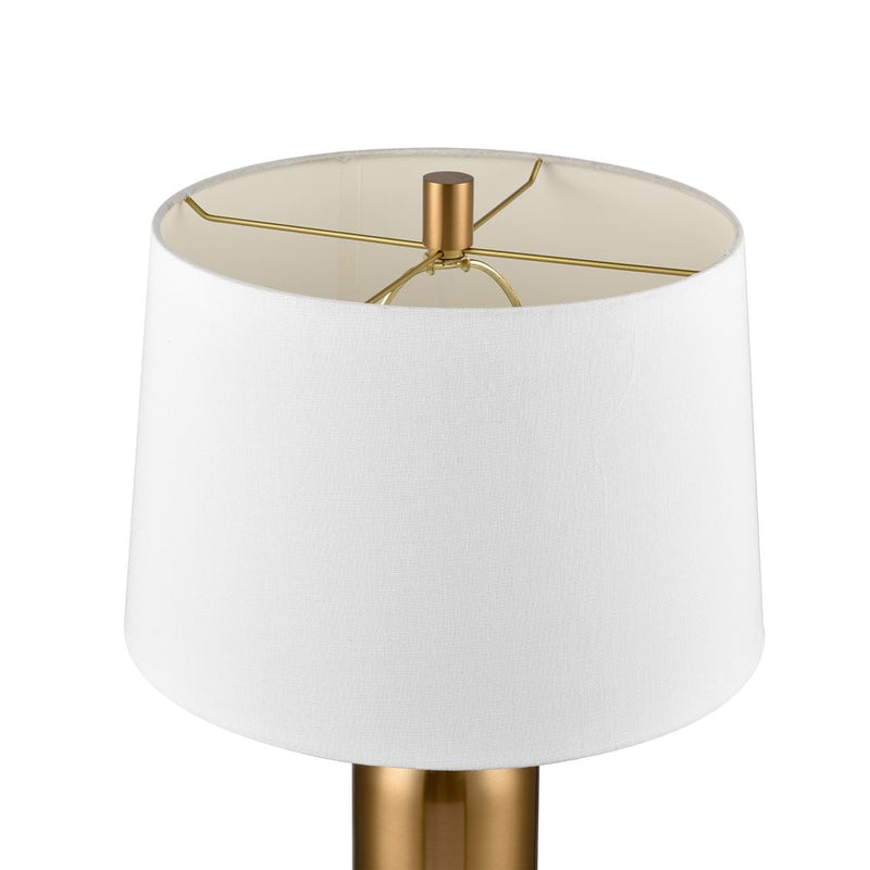 Atlas Lighting Pill 34'' High 1Lt Table Lamp, Aged Brass/White
