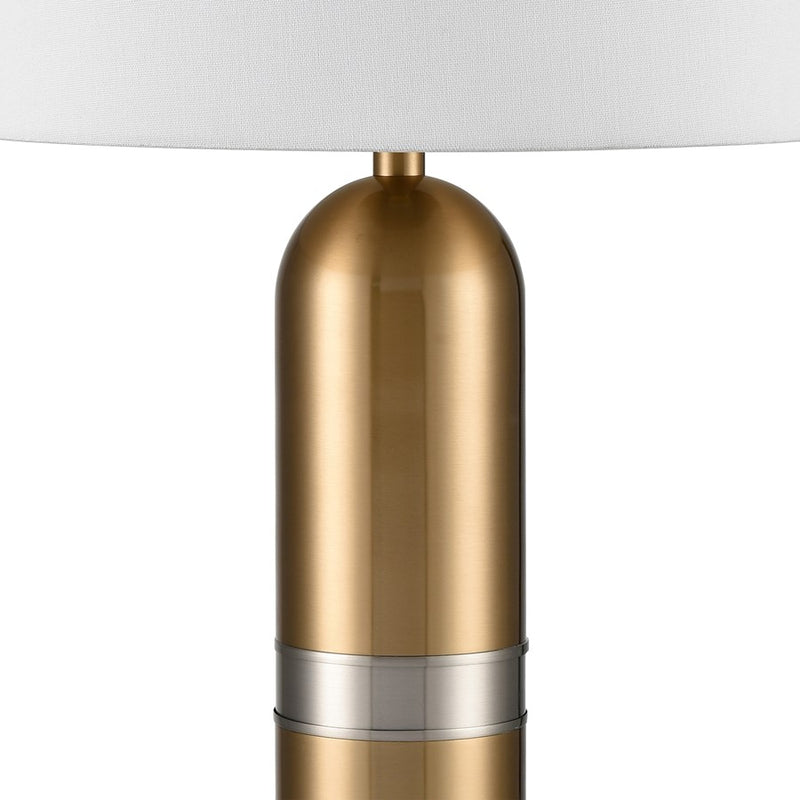 Atlas Lighting Pill 34'' High 1Lt Table Lamp, Aged Brass/White