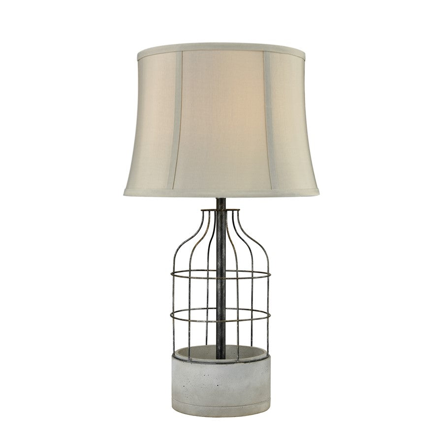 Atlas Lighting Rochefort 27''H 1Lt Table Lamp, Bronze/Cream/Ivory