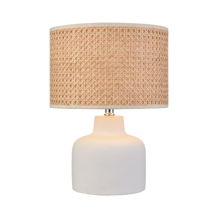 Atlas Lighting Rockport 17''H 1Lt Table Lamp, Matte White/Natural