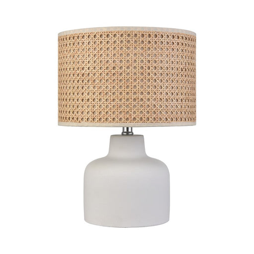Atlas Lighting Rockport 17''H 1Lt Table Lamp, Matte White/Natural