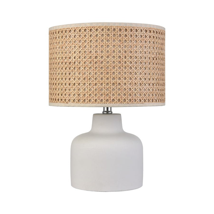 Atlas Lighting Rockport 17''H 1Lt Table Lamp, Matte White/Natural