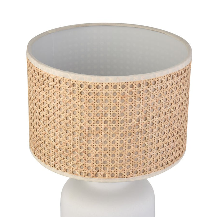 Atlas Lighting Rockport 17''H 1Lt Table Lamp, Matte White/Natural