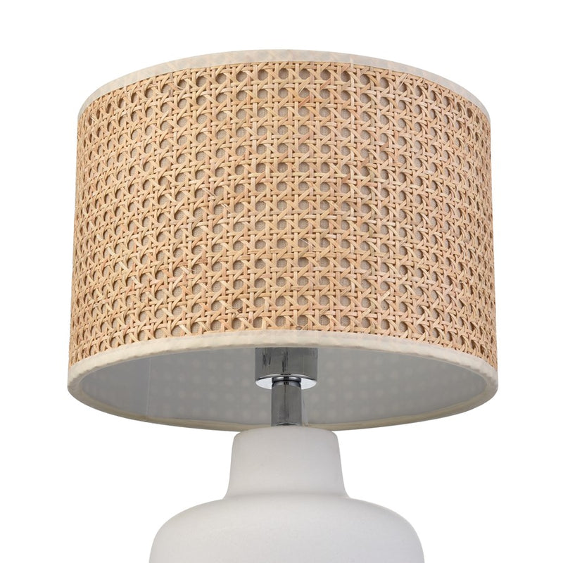 Atlas Lighting Rockport 17''H 1Lt Table Lamp, Matte White/Natural
