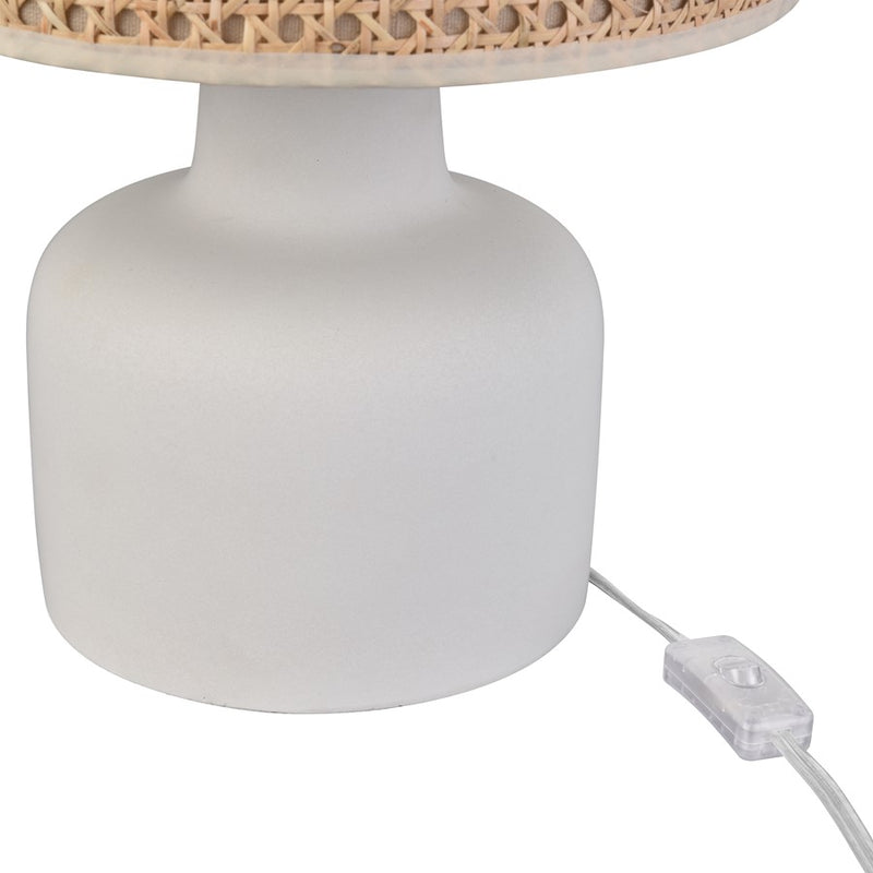 Atlas Lighting Rockport 17''H 1Lt Table Lamp, Matte White/Natural