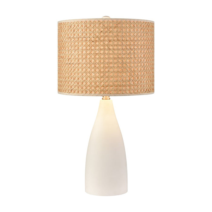Atlas Lighting Rockport 23''H 1Lt Table Lamp, Matte White/Natural