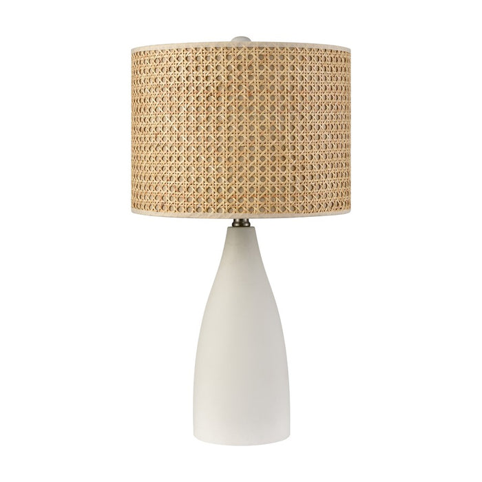 Atlas Lighting Rockport 23''H 1Lt Table Lamp, Matte White/Natural