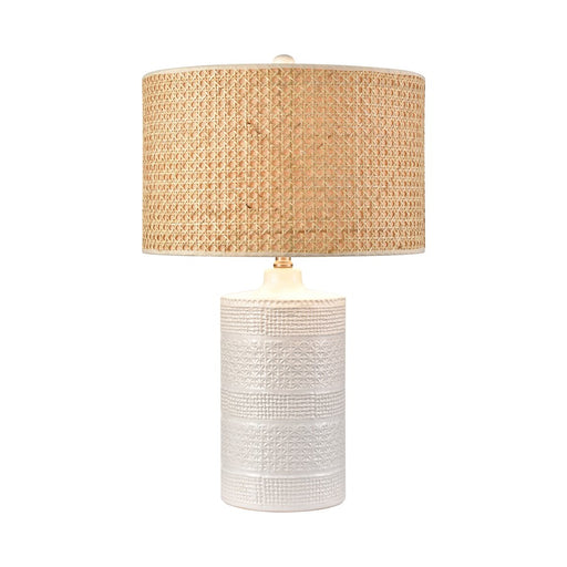 Atlas Lighting Seymour 24.5''H 1Lt Table Lamp, White Glaze/Natural