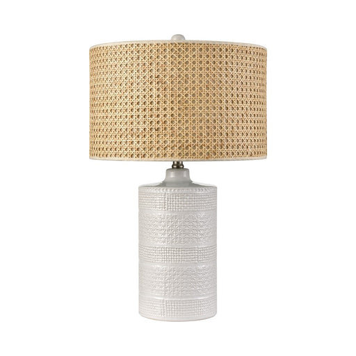 Atlas Lighting Seymour 24.5''H 1Lt Table Lamp, White Glaze/Natural