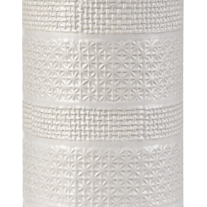 Atlas Lighting Seymour 24.5''H 1Lt Table Lamp, White Glaze/Natural