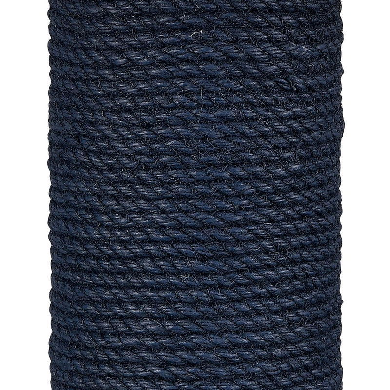 Atlas Lighting Sherman 16in 1-Light Table Lamp | Navy Rope and Antique Brass with White Linen Drum Shade | Living Room & Bedroom | Model PL11103-BL