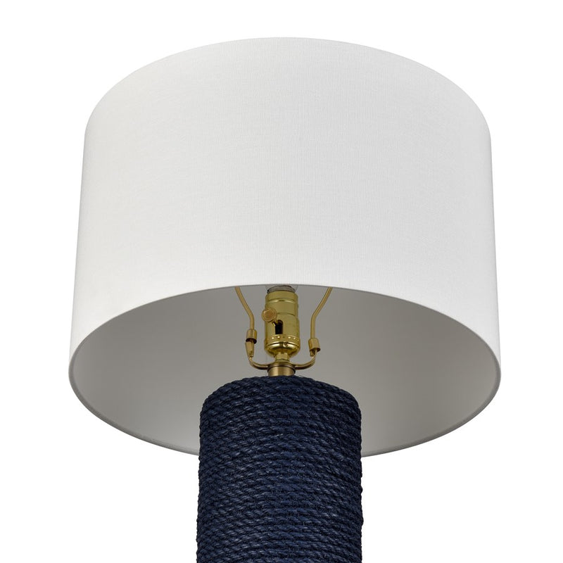 Atlas Lighting Sherman 27.5'' High 1Lt Table Lamp, Navy/White