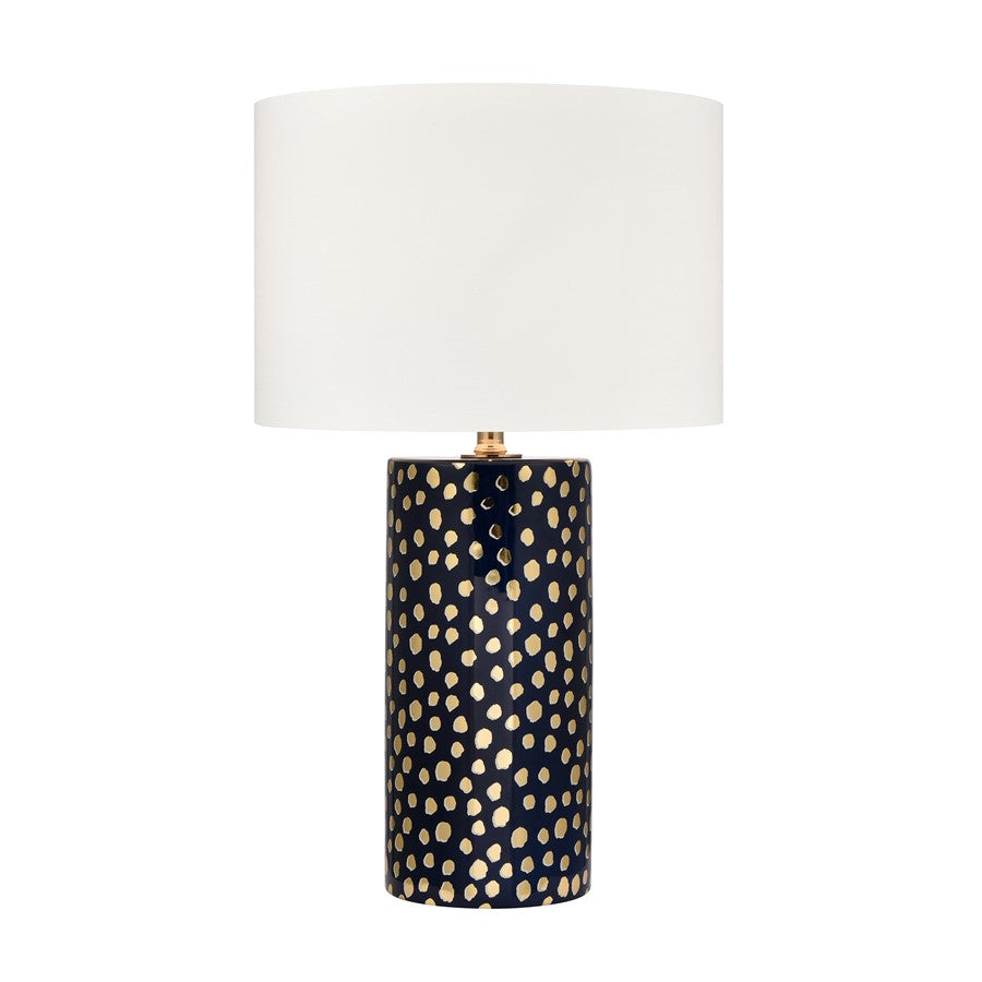 Atlas Lighting Signe 26'' High 1Lt Table Lamp, Navy/White