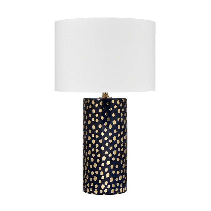 Atlas Lighting Signe 26'' High 1Lt Table Lamp, Navy/White