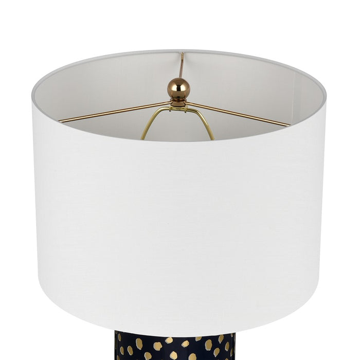 Atlas Lighting Signe 26'' High 1Lt Table Lamp, Navy/White