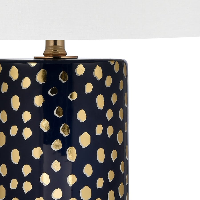 Atlas Lighting Signe 26'' High 1Lt Table Lamp, Navy/White