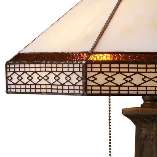 Atlas Lighting Stone Filigree 24''H 2Lt Table Lamp, Bronze/Multi