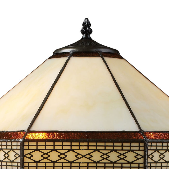 Atlas Lighting Stone Filigree 24''H 2Lt Table Lamp, Bronze/Multi