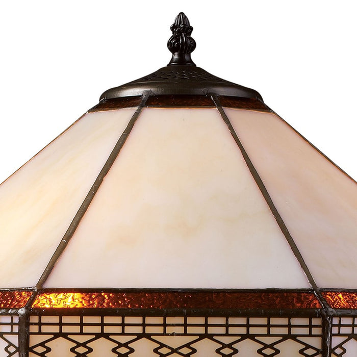 Atlas Lighting Stone Filigree 24''H 2Lt Table Lamp, Bronze/Multi