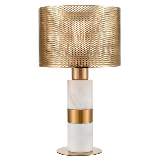 Atlas Lighting Sureshot 15'' High 1Lt Table Lamp, Aged Brass/Brass