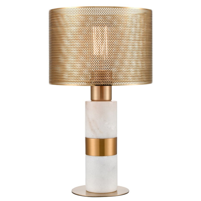 Atlas Lighting Sureshot 15'' High 1Lt Table Lamp, Aged Brass/Brass